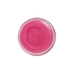 Close-up of Party Girl Pink Pure Illumination Lip Gloss Tester Pot in small jar on white background in bright pink for shine & hydration
