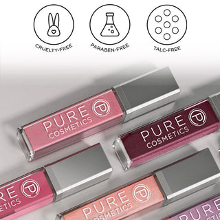 Pure Cosmetics Best Moisturizing Lip Glosses with Medical Grade Lanolin for healing dry, chapped lips while protecting Sensitive skin. 