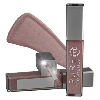 Lip Gloss hydrating long-lasting lighted mirror sparkly tinted brown