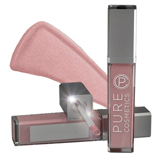 Lip Gloss hydrating long-lasting lighted mirror sparkly pink brown
