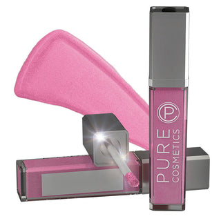 Lip Gloss hydrating long-lasting lighted mirror sparkly glossy pink