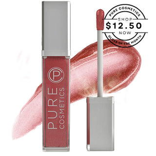 Pure Cosmetics Wineberry Light Up Lip Gloss — October Shade of the Month for $12.50 with built-in mirror and LED applicator.
