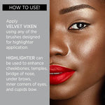 Pure Cosmetics Velvet Vixen Highlighter - Mineral based pressed powder highlighter for face - How to use