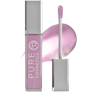 Pure Cosmetics Charmed Swatch & LED Light Up Lip Gloss & Mirror containing lanolin, jojoba oil for soothing & non-sticky shine & moisture