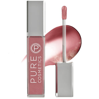 Pure Cosmetics Classy Swatch LED Light Up Lip Gloss & Mirror hydrating containing lanolin, jojoba oil for moisturizing & soothing dry lips