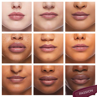 purple passion sheer lip gloss lightweight shimmer lanolin natural-based