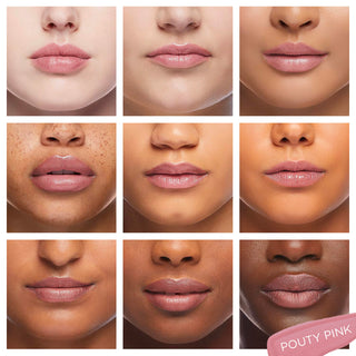 pouty pink sheer shimmer lightweight moisturizing lanolin lip gloss
